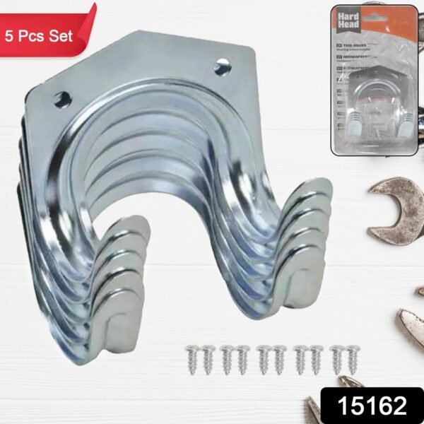 Heavy Duty Tool Hanger Hooks – 5-Pack Garage Storage | GlimmerHome