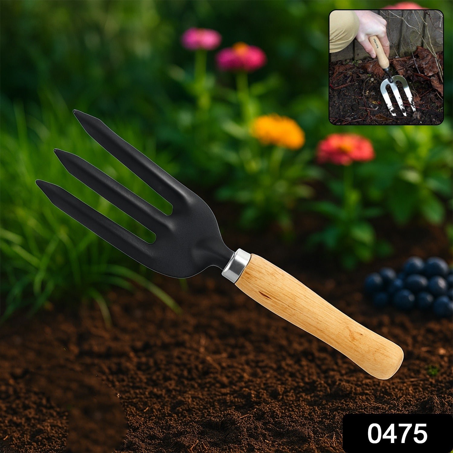 eeb8c8b2-e881-4011-8d25-f72bdacde25c Hand Weeding Fork – Durable Steel Garden Tool | Grow Garden Tools