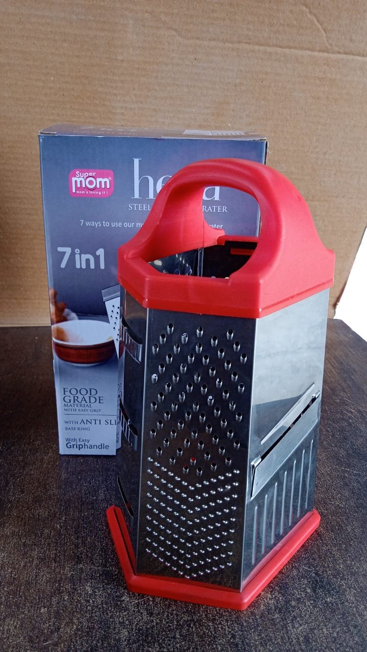 7-in-1 Stainless Steel Box Grater – Heavy Duty & Ergonomic
