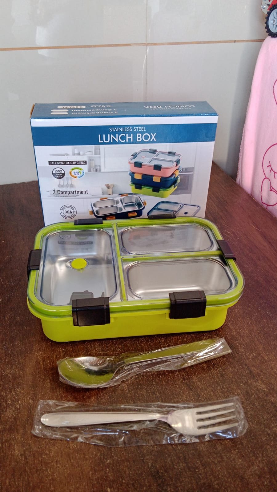Insulated Lunch Box – 3-Compartment Stainless Steel | Lunchie Bunchie