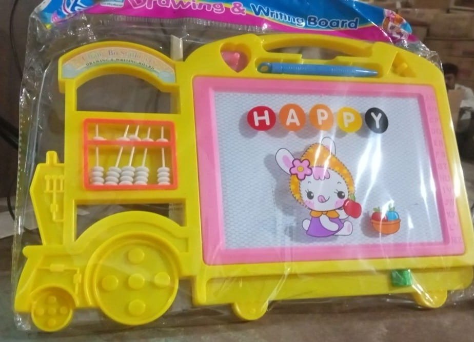 Kids Drawing Board – Bus Shape Erasable Slate | Inventive Play