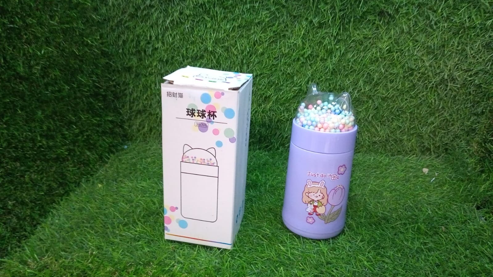 Girl's Glass Water Bottle – Cat Lid & Sparkle Strap | Own Hydrate