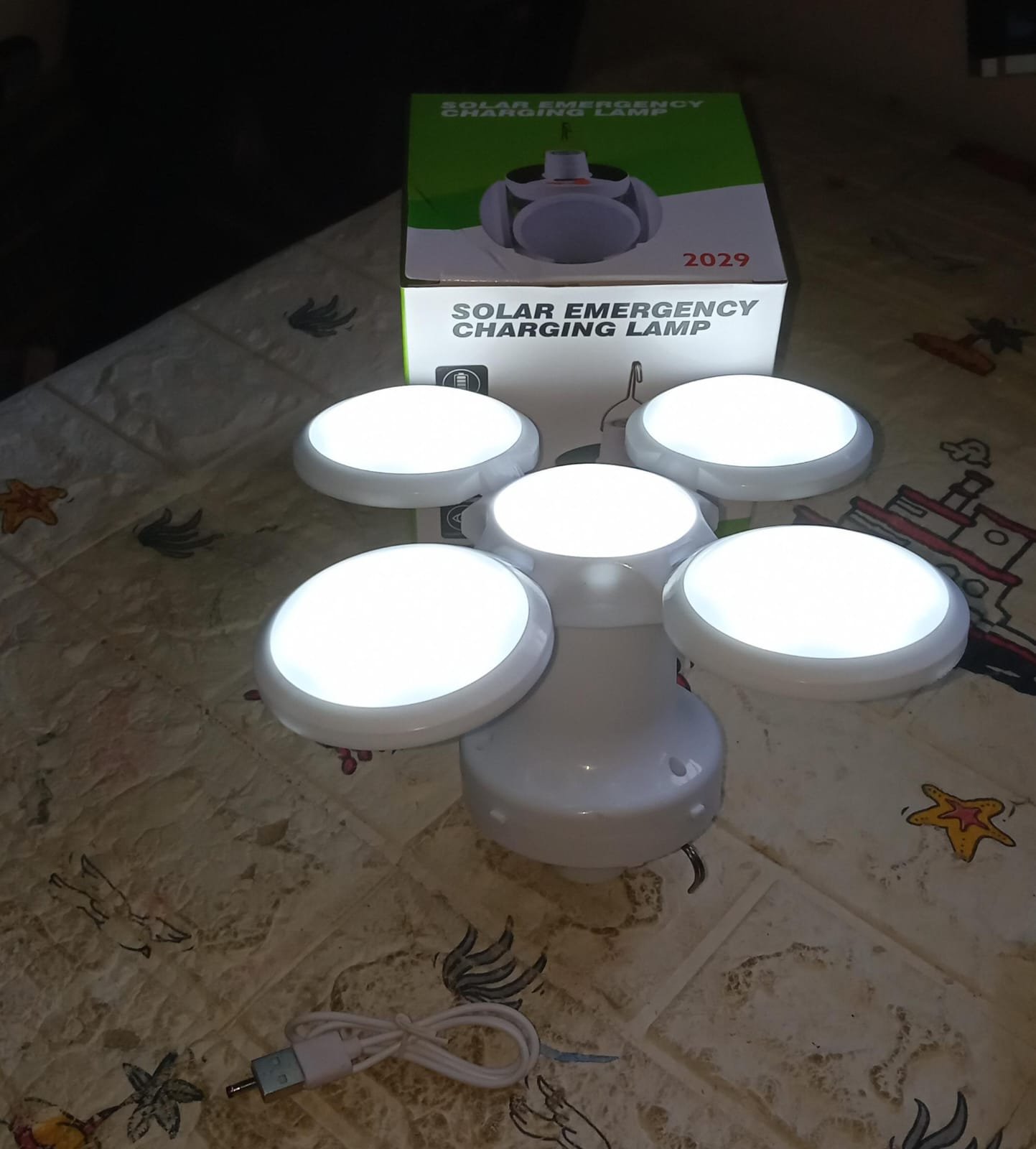 Solar Camping Light – USB Rechargeable Emergency LED