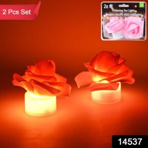 Rose LED Flickering Tealight Candles – Romantic Flameless Glow