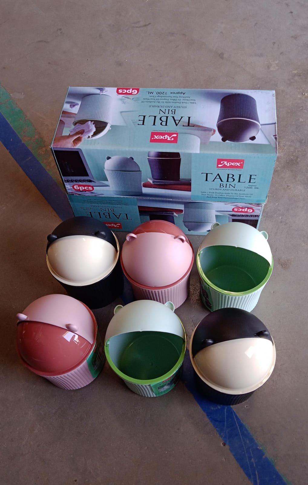 Mini Tabletop Dustbin – Compact 1200 ML Swing Lid Bin