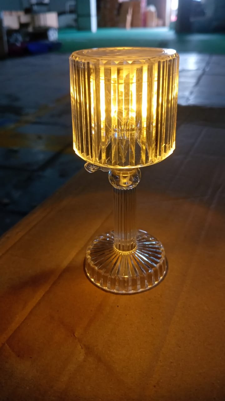 Crystal LED Desk Lamp – Portable Acrylic Glow | Deskrova