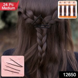 Medium Black Hair Bobby Pins – Strong Non-Slip Grip Set
