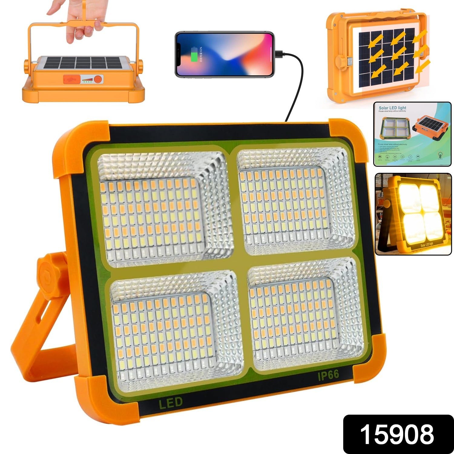 Solar LED Flood Light – High Brightness & Portable Power Bank