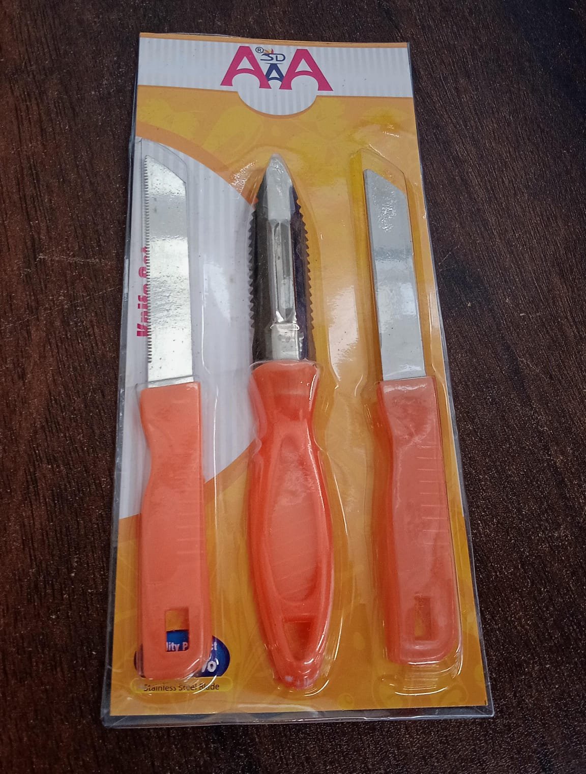 Stainless Steel Kitchen Knife Set – 3-in-1 Multipurpose | Quickslice