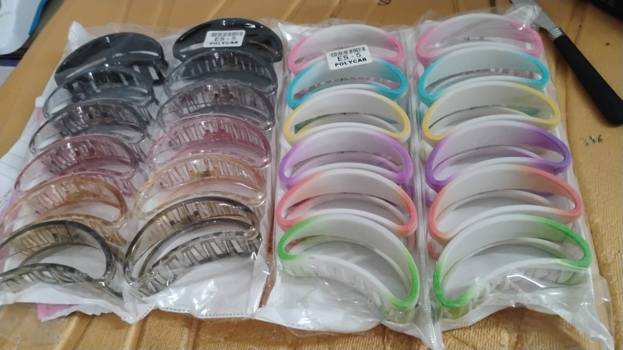 Plastic Hair Clip – Durable Matte Hair Clamp Grip (12 Pc)