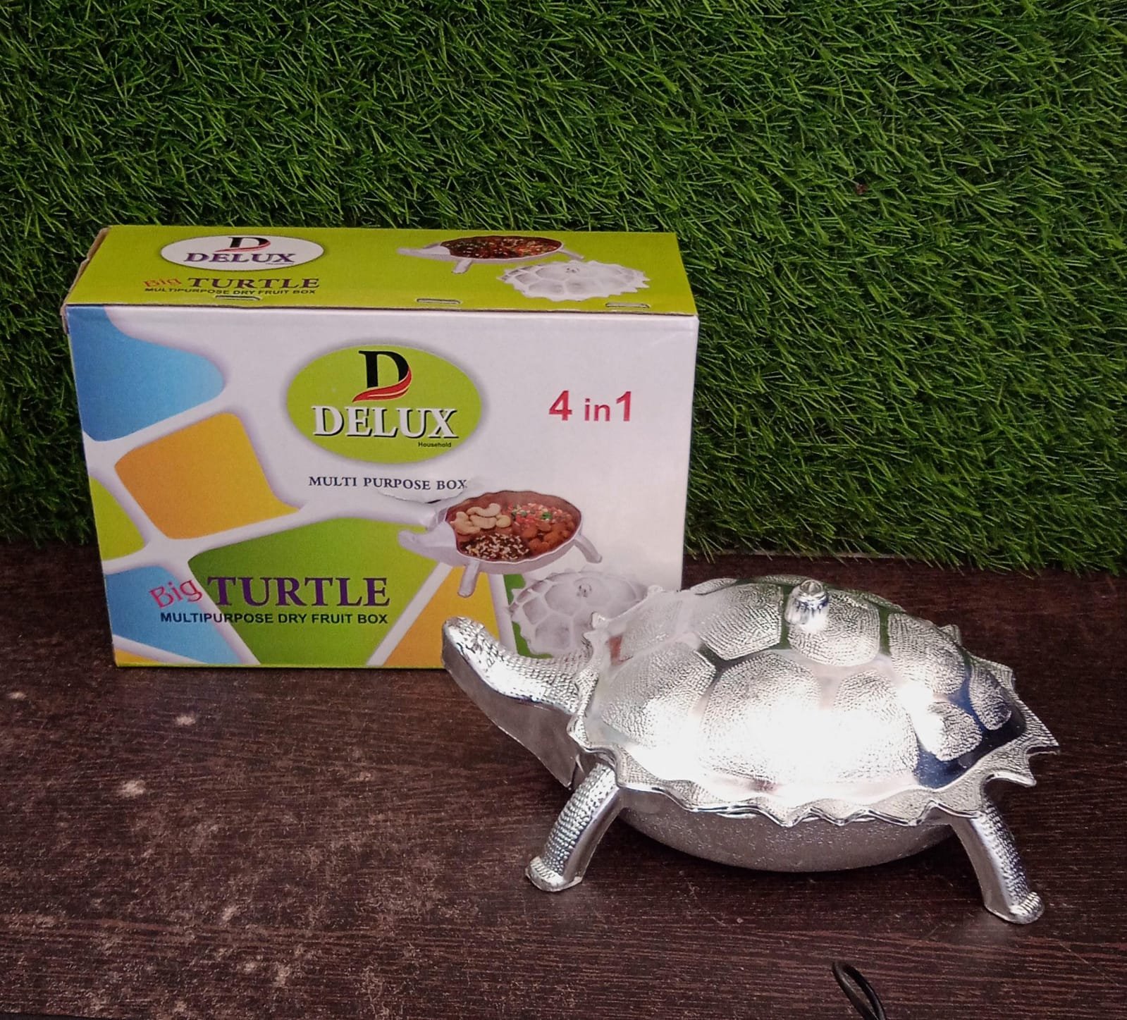 fba88059-c358-430e-b226-5a77fbb08ca1 Tortoise Dry Fruit Box – Decorative Gifting & Serving | Styleva