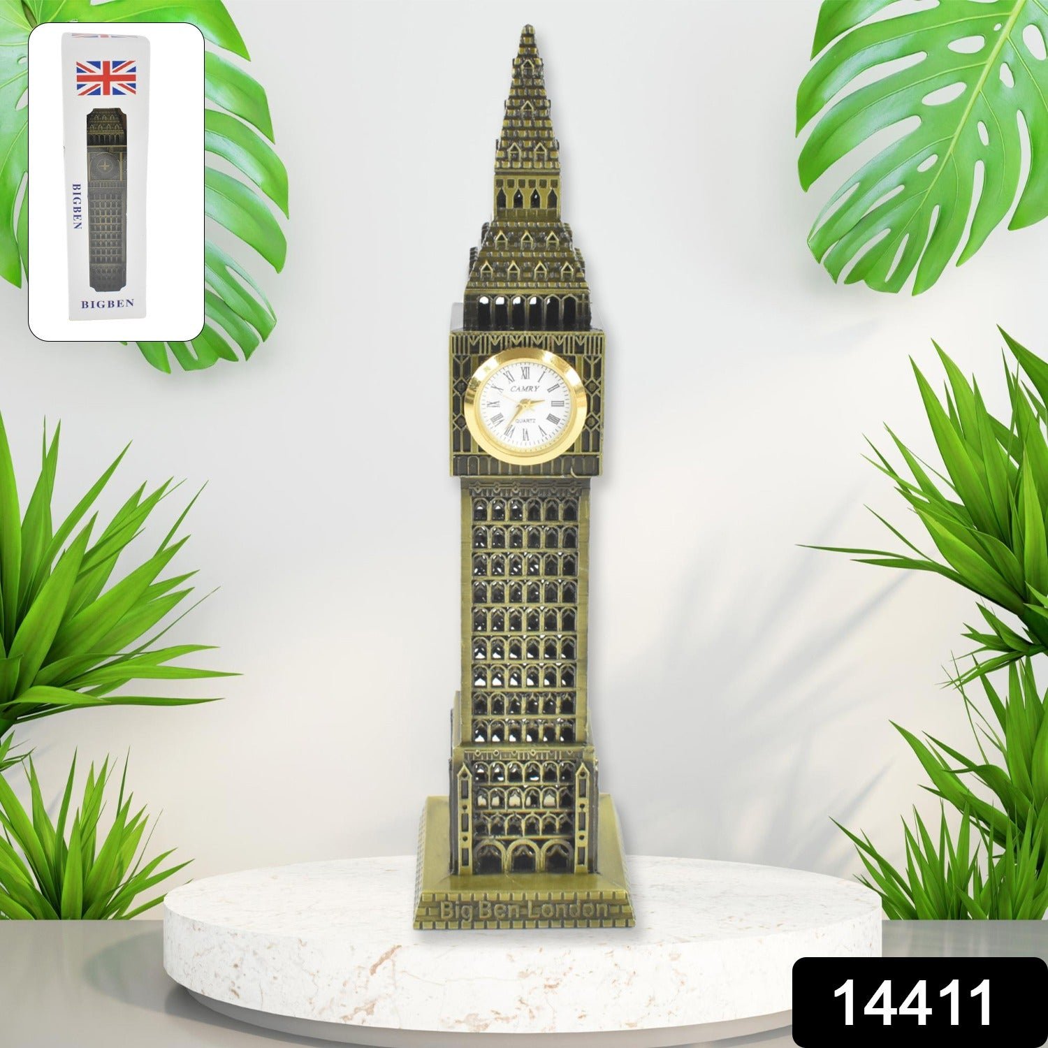 Big Ben Miniature Metal Statue – Elegant Home Decor Accent