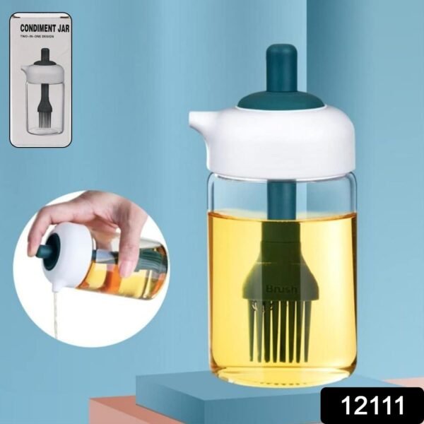 Glass Oil Dispenser with Brush – Borosilicate Kitchen Bottle | Own Hydrate