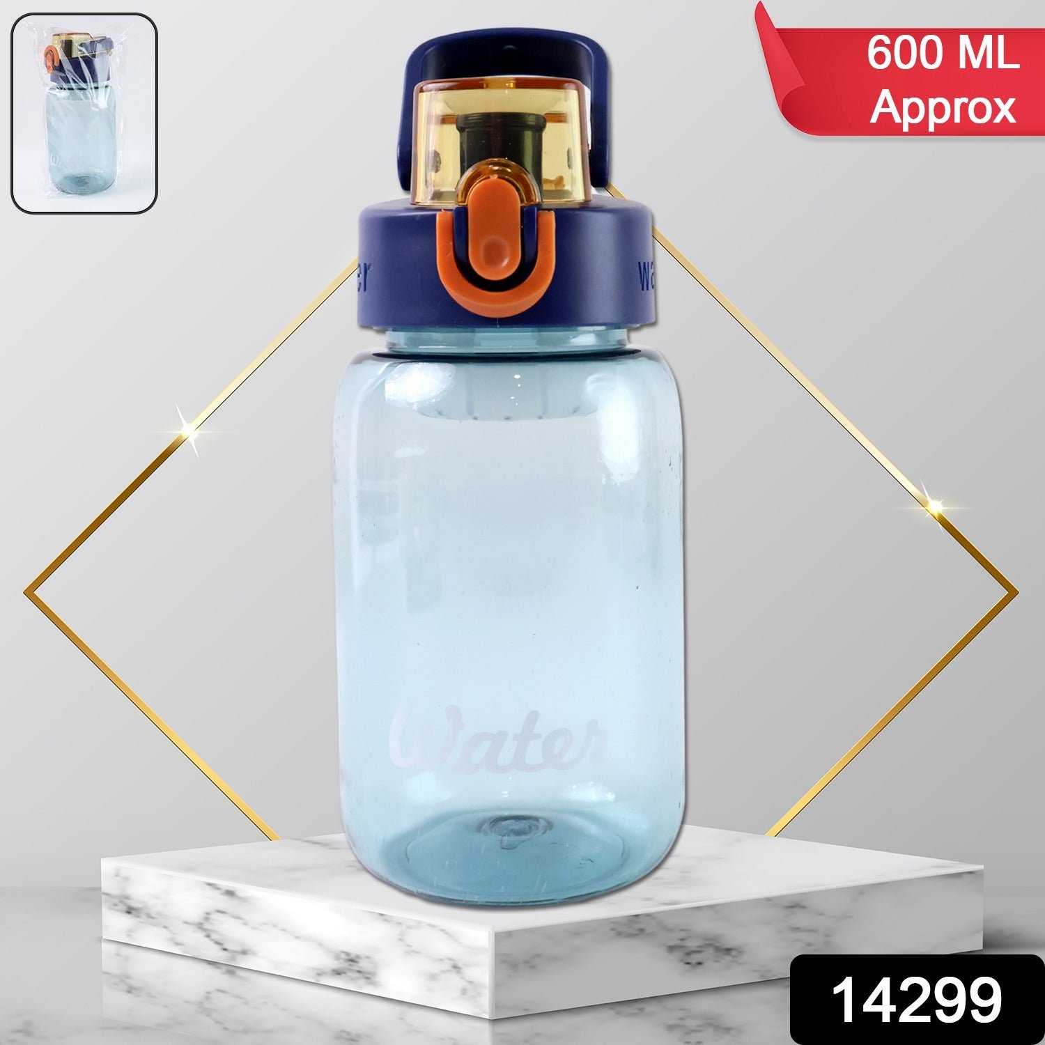 600ml Leak-Proof Plastic Water Bottle – Flip Cap with Safety Lock