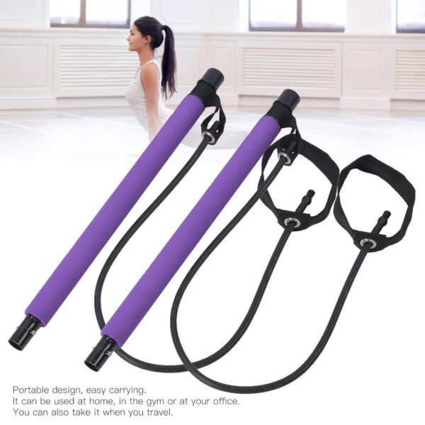 Pilates Bar with Resistance Bands – Full-Body Home Workout Kit
