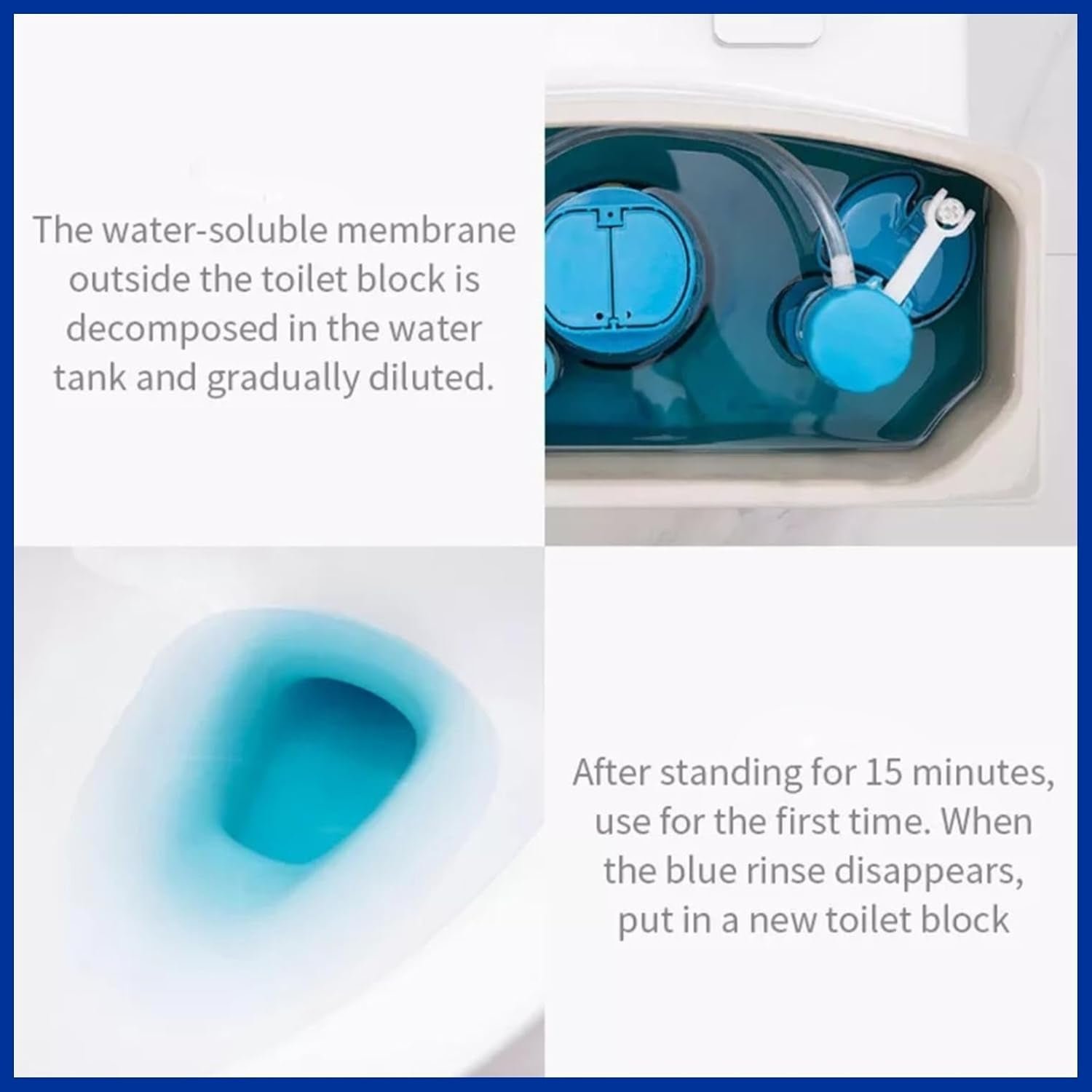 Toilet Cleaner Tabs – Automatic Flush, Ocean Blue | Wonder Fresh