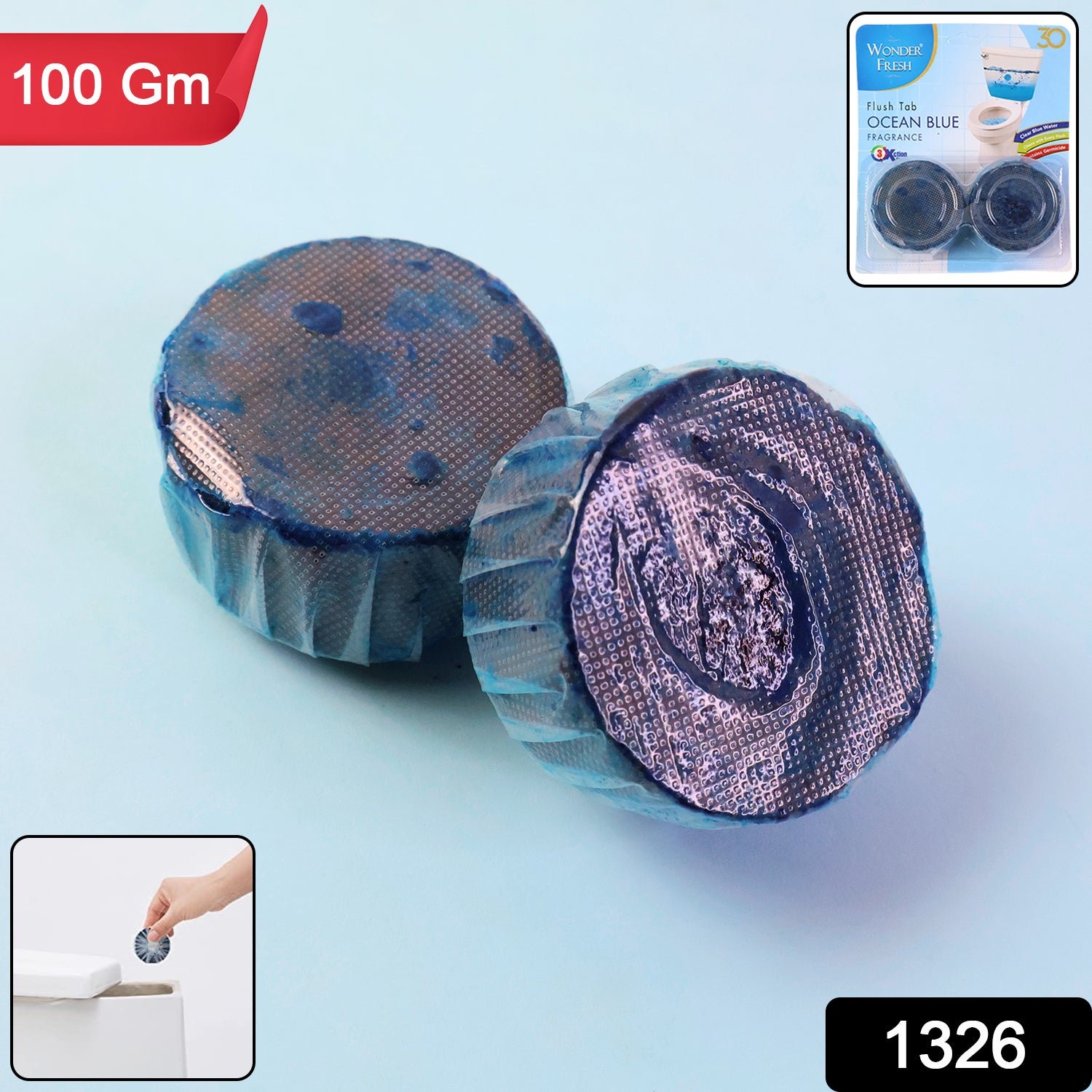 Toilet Cleaner Tabs – Automatic Flush, Ocean Blue | Wonder Fresh