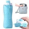 600ml Collapsible Silicone Water Bottle – Foldable & Leakproof