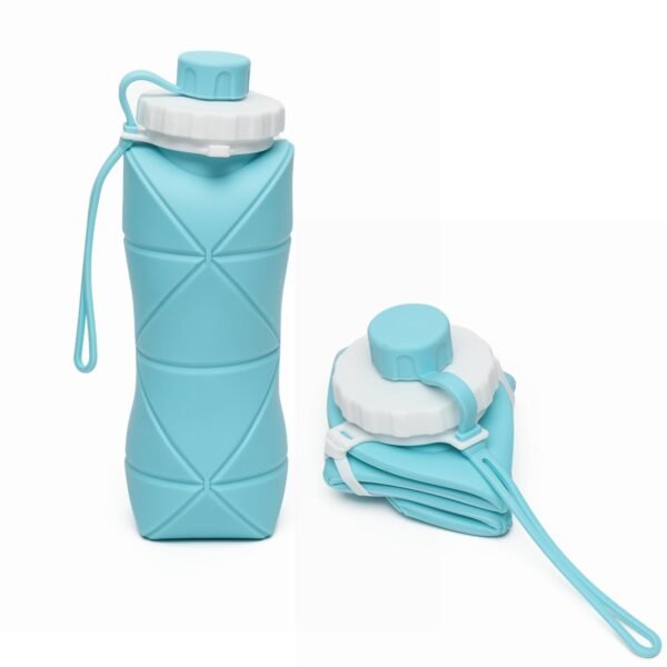 600ml Collapsible Silicone Water Bottle – Foldable & Leakproof