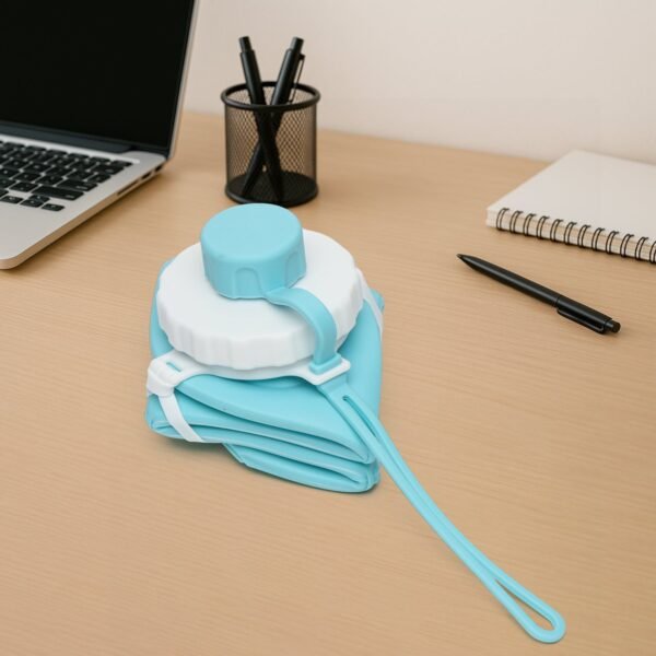 600ml Collapsible Silicone Water Bottle – Foldable & Leakproof