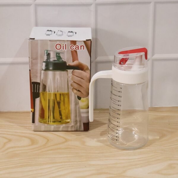 Glass Oil Dispenser Bottle – Auto-Flip Cap & Precise Measurement