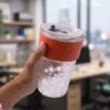 Glass Drinking Tumbler – Spill-Resistant Lid & Elegant Design
