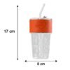 Glass Drinking Tumbler – Spill-Resistant Lid & Elegant Design