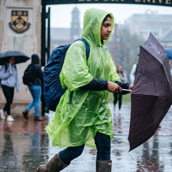 Reusable Waterproof Raincoat – Hooded Long Poncho for Men & Women