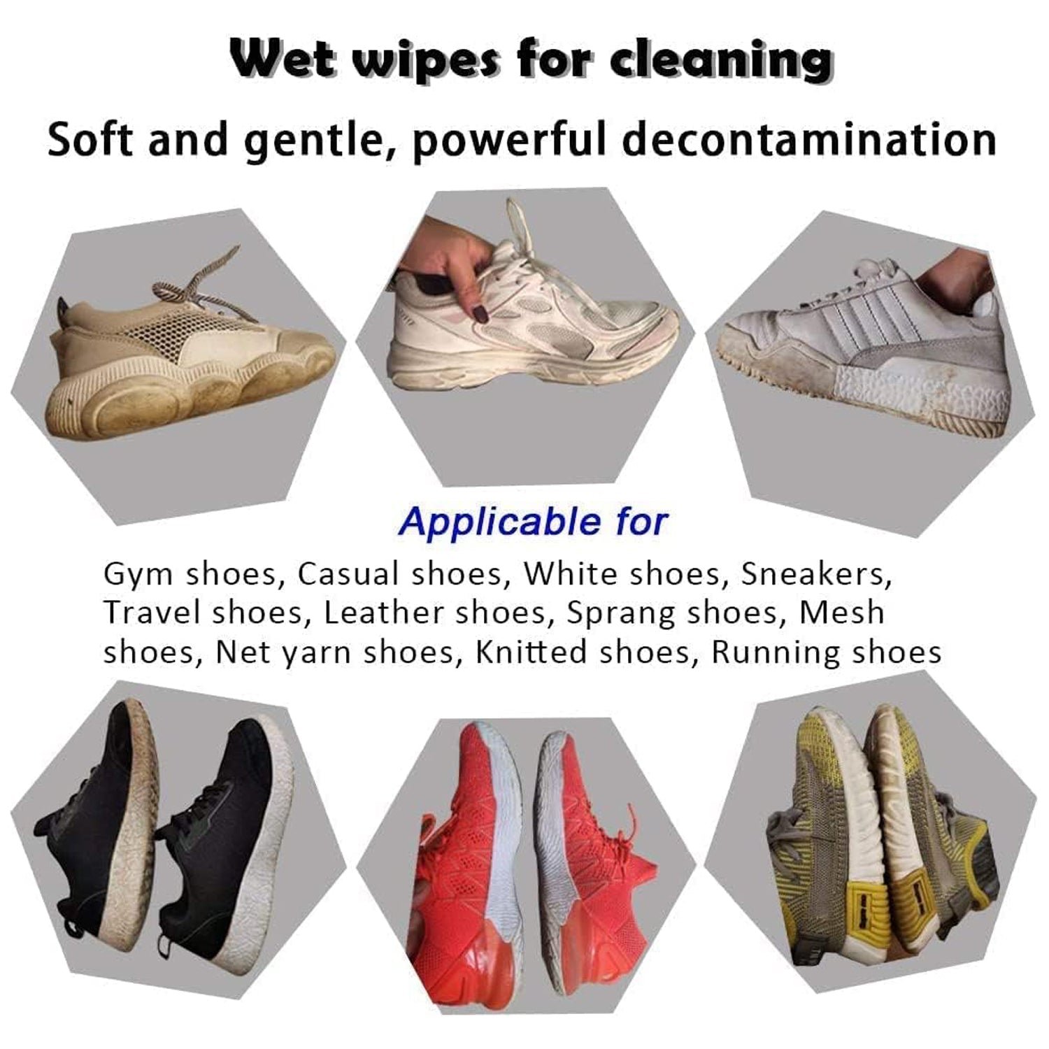 Shoe Cleaning Wet Wipes – 80 Pack Travel Friendly | Velvet Wipe