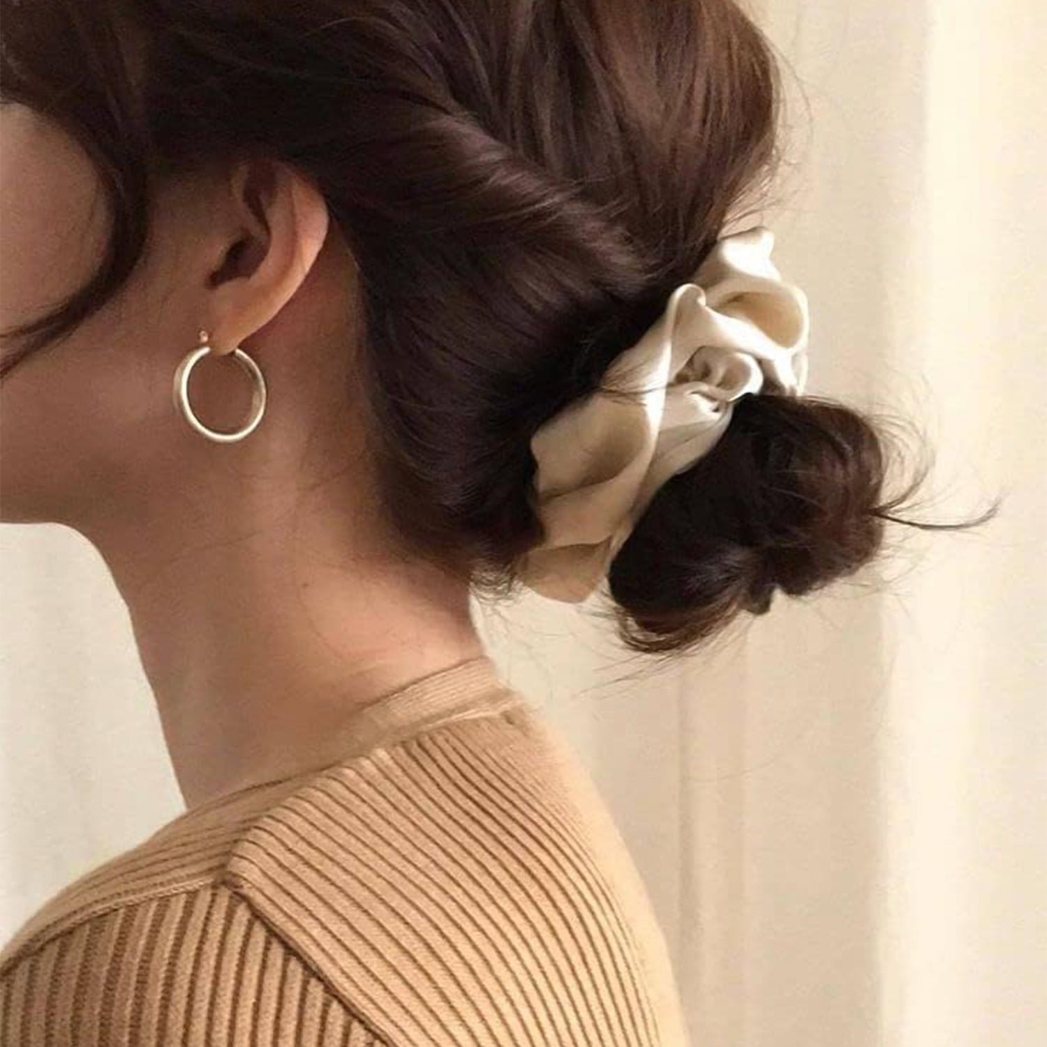 Satin Hair Scrunchies 12 Pc – Soft, Gentle Elastic Hair Ties