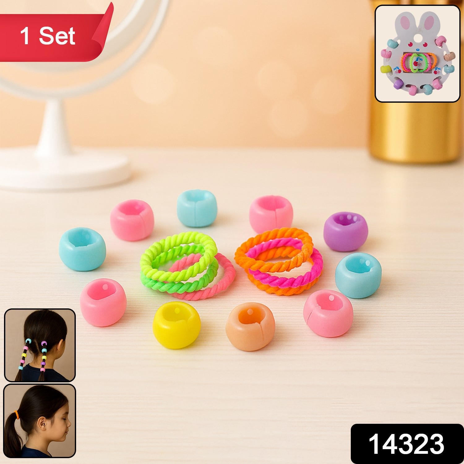 hairband-WSKU-01 Girls Hair Clip Set – Soft 12-Piece Pastel Accessories