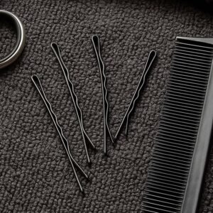 Medium Black Hair Bobby Pins – Strong Non-Slip Grip Set