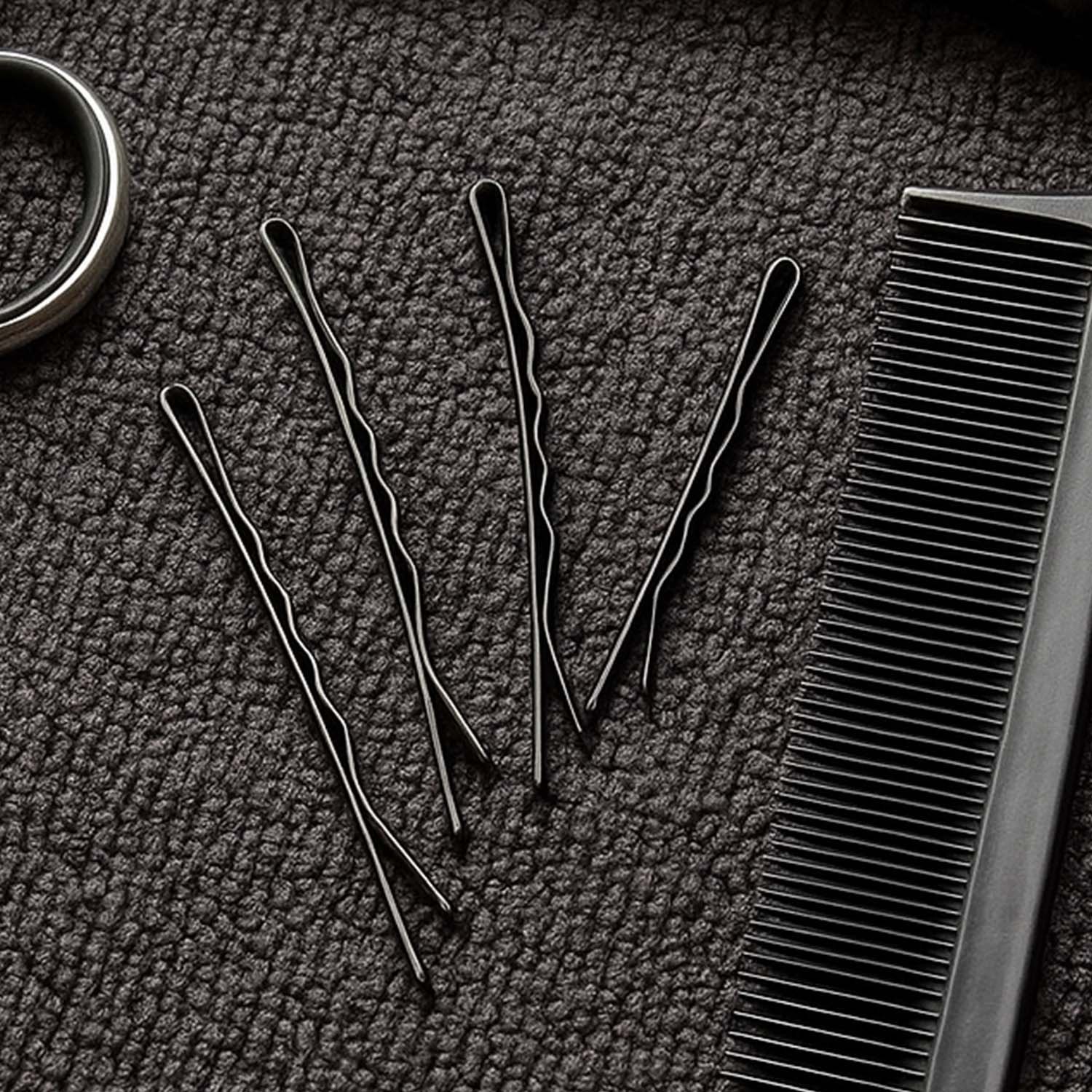 Medium Black Hair Bobby Pins – Strong Non-Slip Grip Set