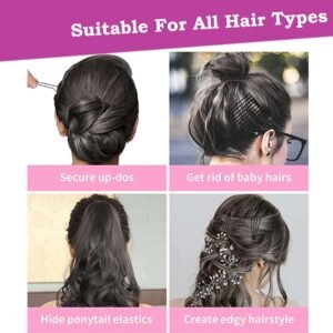 Medium Black Hair Bobby Pins – Strong Non-Slip Grip Set