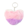 Plush Heart Keychain – Soft & Durable Pink Purple Accessory