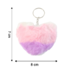Plush Heart Keychain – Soft & Durable Pink Purple Accessory