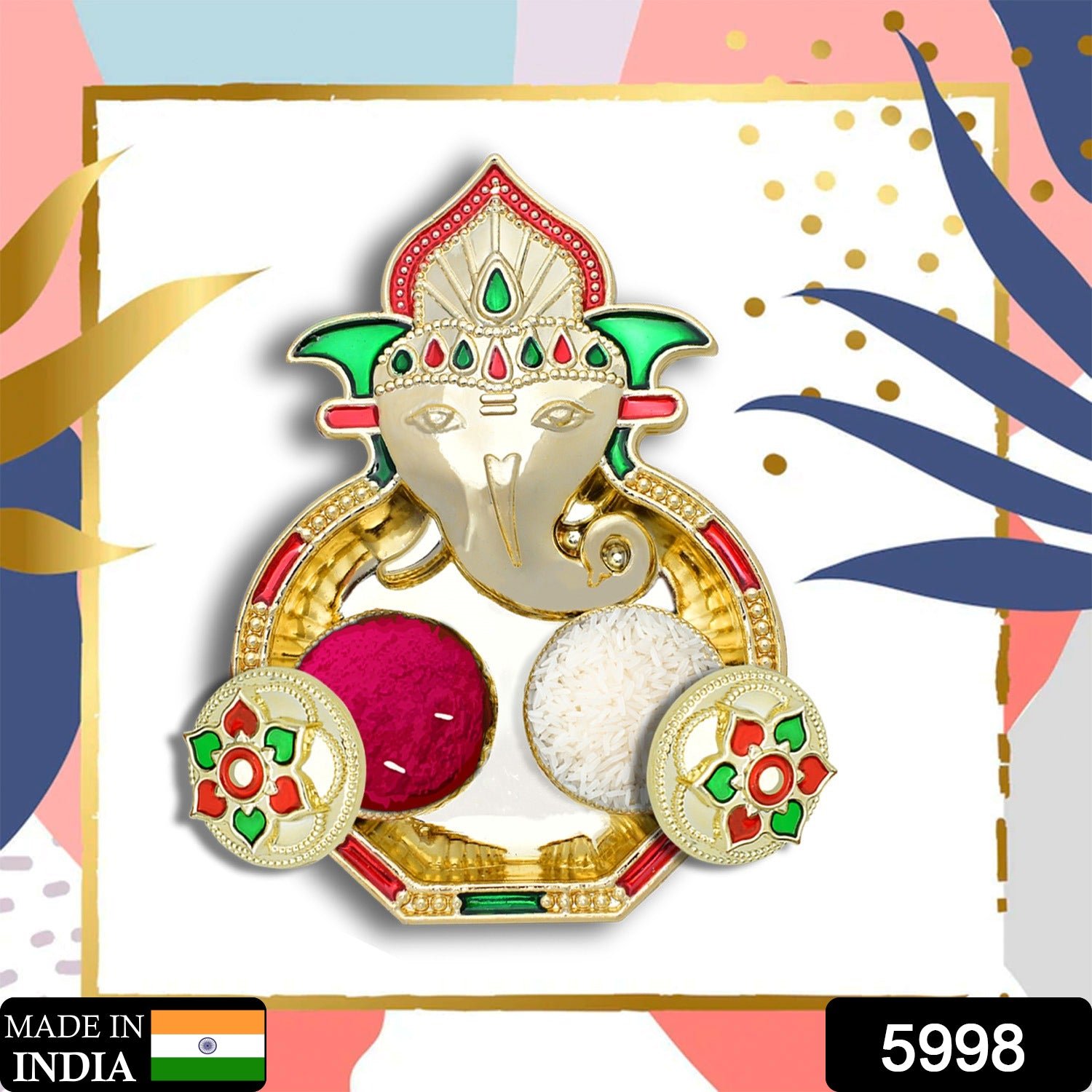 Puja Thali – Decorative Kumkum Holder & Return Gift | Giftoiza