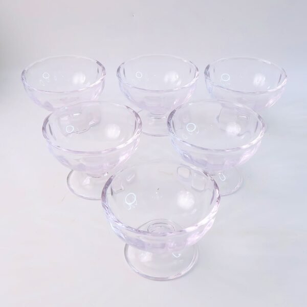 Glass Ice Cream Dessert Bowls – Elegant 6-Piece Set