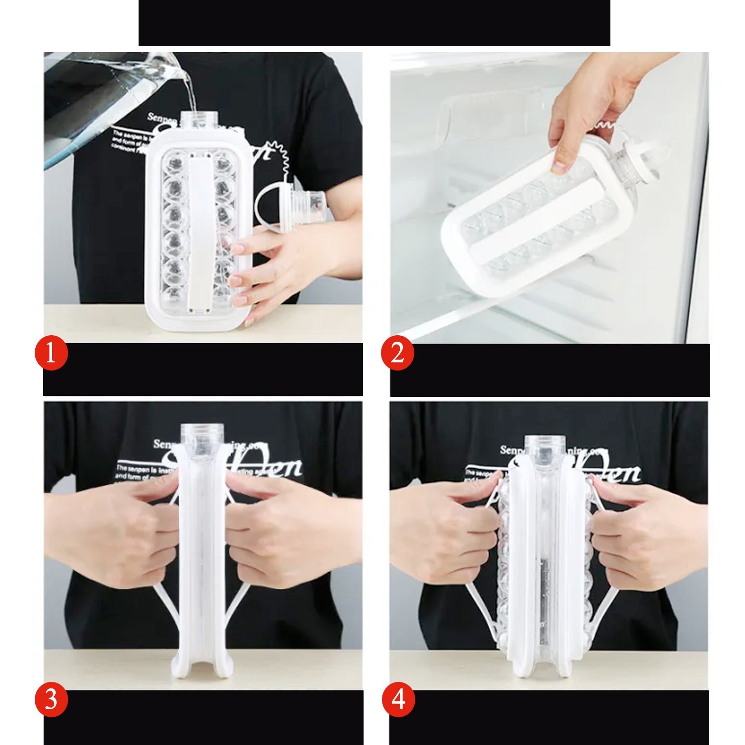Foldable Ice Tray – 2-in-1 Ice Ball Maker & Bottle | ChefAura