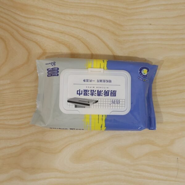 Kitchen Cleaning Wet Wipes for Oil and Grease Removal 80 Sheets Pack (1 Pc)