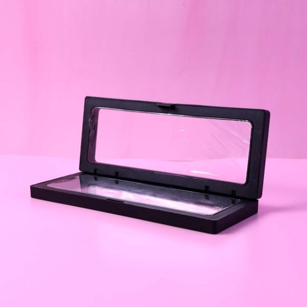 Transparent Floating Jewelry Display Box – 18x7 cm Magnetic Case