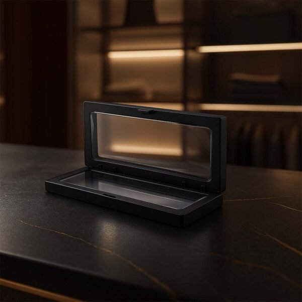 Transparent Floating Jewelry Display Box – 18x7 cm Magnetic Case