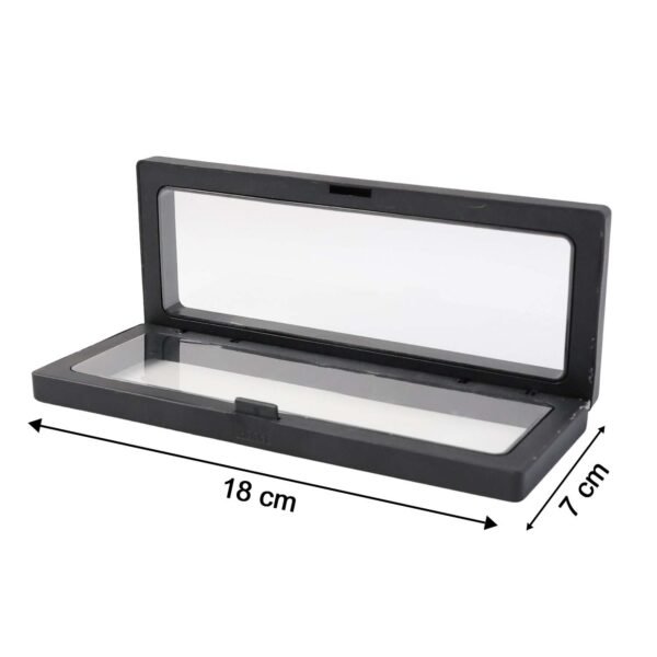 Transparent Floating Jewelry Display Box – 18x7 cm Magnetic Case