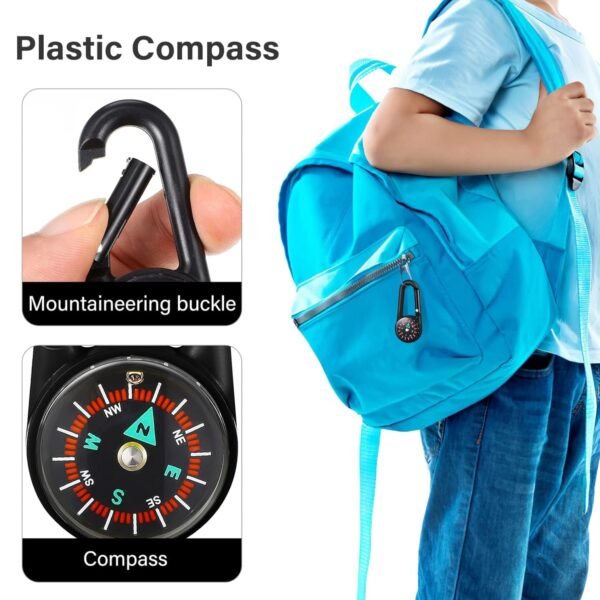 Mini Compass with Clip – Portable Outdoor Gear | Trekola
