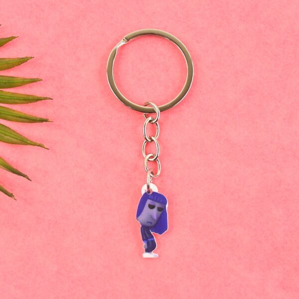 Big Cartoon Character Keychain – Bold Acrylic & Metal Charm