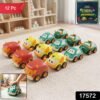 Toddler Toy Cars Set – 12-Piece Colorful Pull Back Vehicles