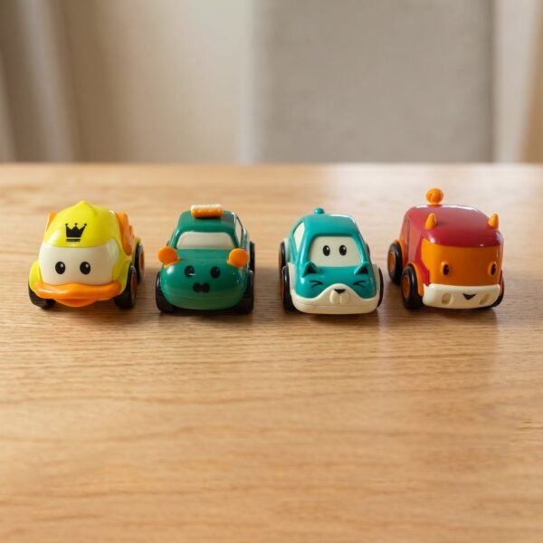 Toddler Toy Cars Set – 12-Piece Colorful Pull Back Vehicles