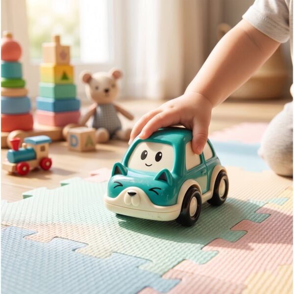 Toddler Toy Cars Set – 12-Piece Colorful Pull Back Vehicles