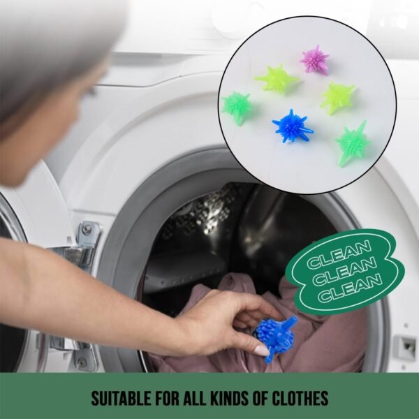 Washing Machine Laundry Balls – Reusable Soft Spiky Fabric Care