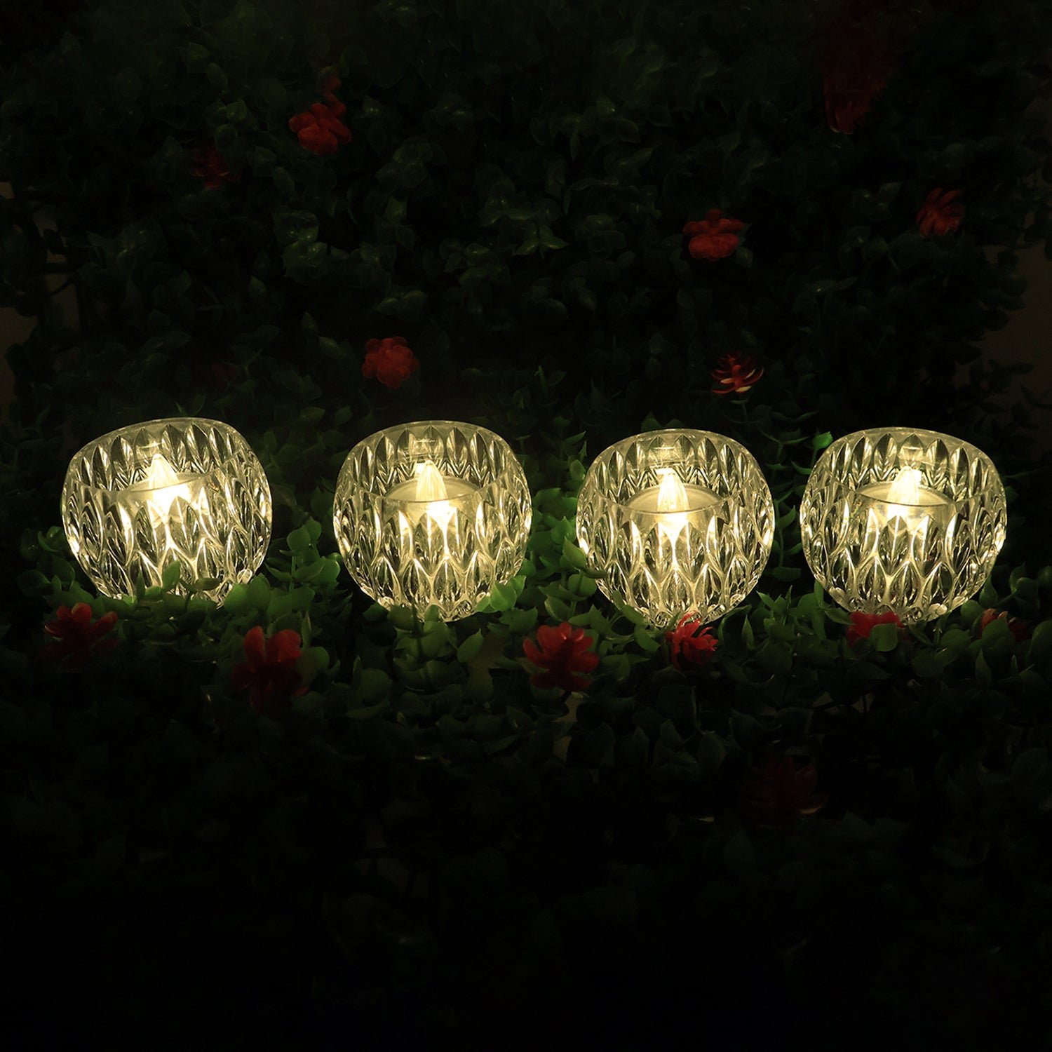 Crystal Style LED Decorative Lamps – Set of 12 Flameless Candles